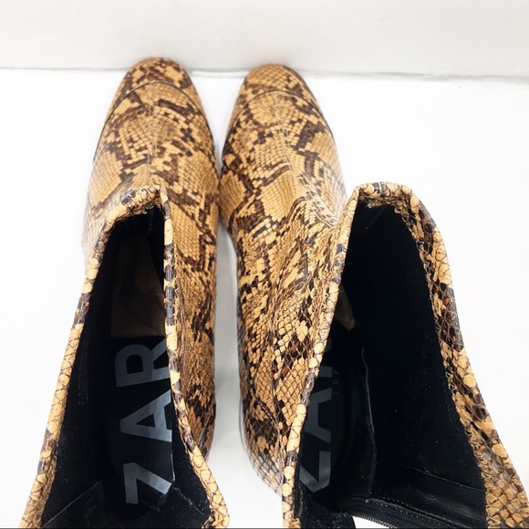 {ZARA} Snakeskin Ankle Booties - Picture 14 of 16
